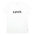 LEVI'S Womens White Logo Graphic T-Shirt XS Short Sleeve Crew Neck Cotton