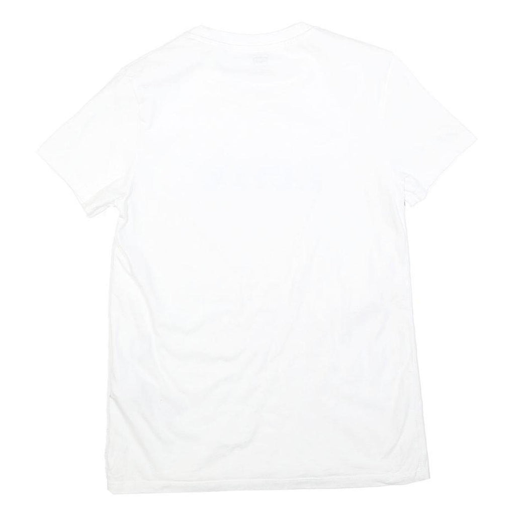 LEVI'S Womens White Logo Graphic T-Shirt XS Short Sleeve Crew Neck Cotton