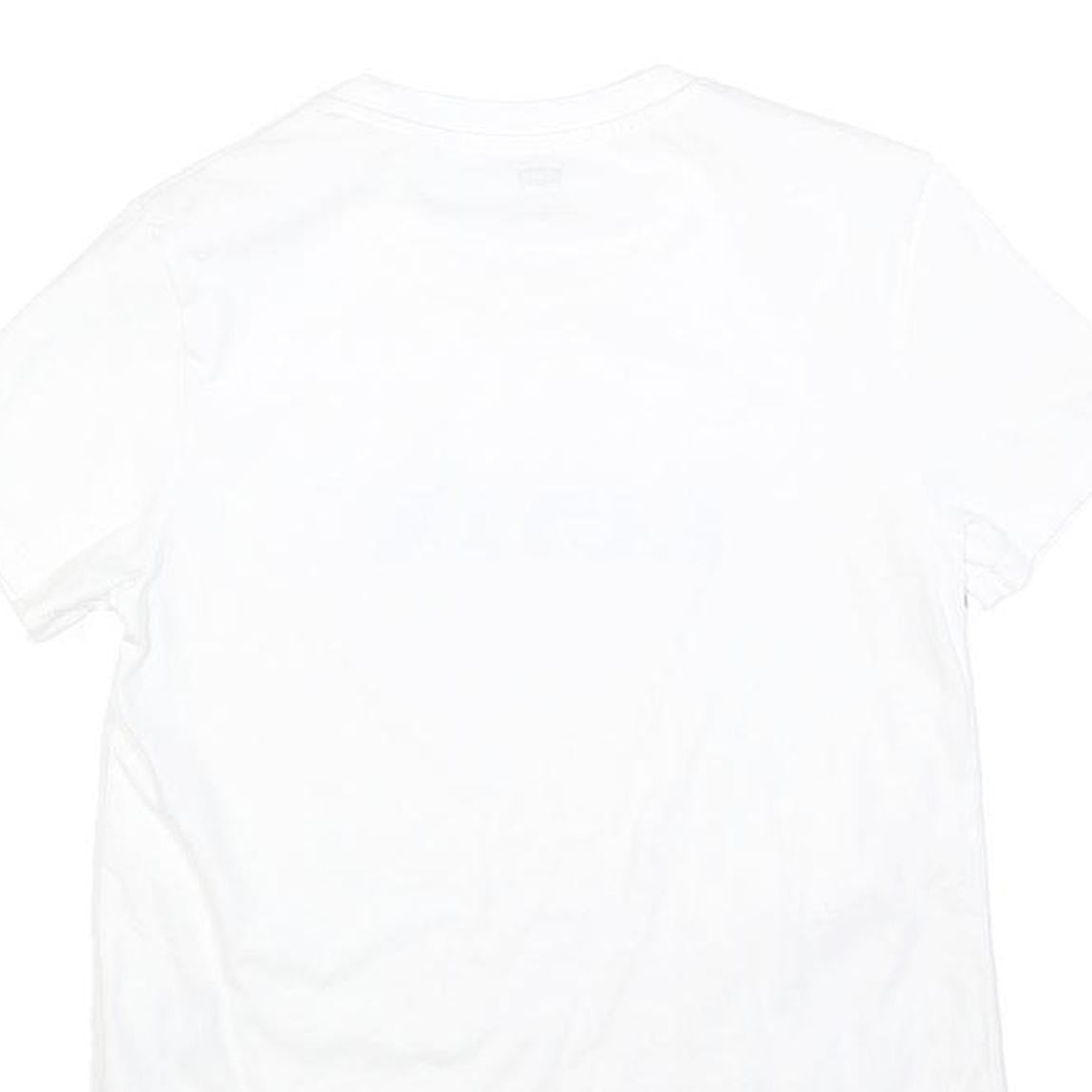 LEVI'S Womens White Logo Graphic T-Shirt XS Short Sleeve Crew Neck Cotton