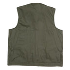 Mens Green Quilted Polyester Blend Zip Jacket Vest 2XL Outdoor Hunting