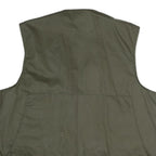 Mens Green Quilted Polyester Blend Zip Jacket Vest 2XL Outdoor Hunting