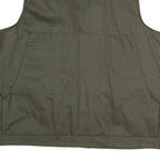 Mens Green Quilted Polyester Blend Zip Jacket Vest 2XL Outdoor Hunting