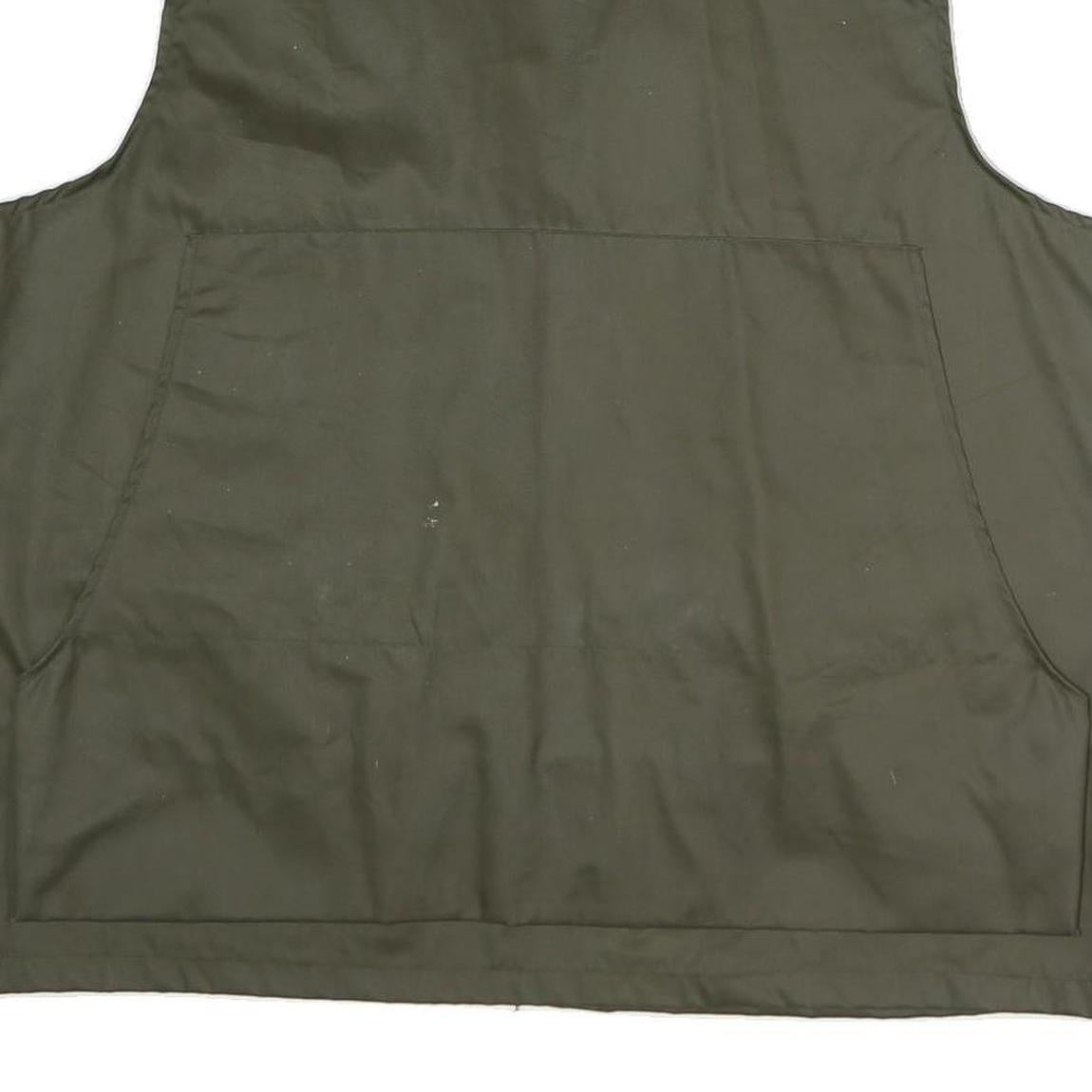 Mens Green Quilted Polyester Blend Zip Jacket Vest 2XL Outdoor Hunting