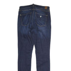 GUESS Womens Slim Fit Skinny Blue Denim Jeans W30 L31 Zip Cotton Blend