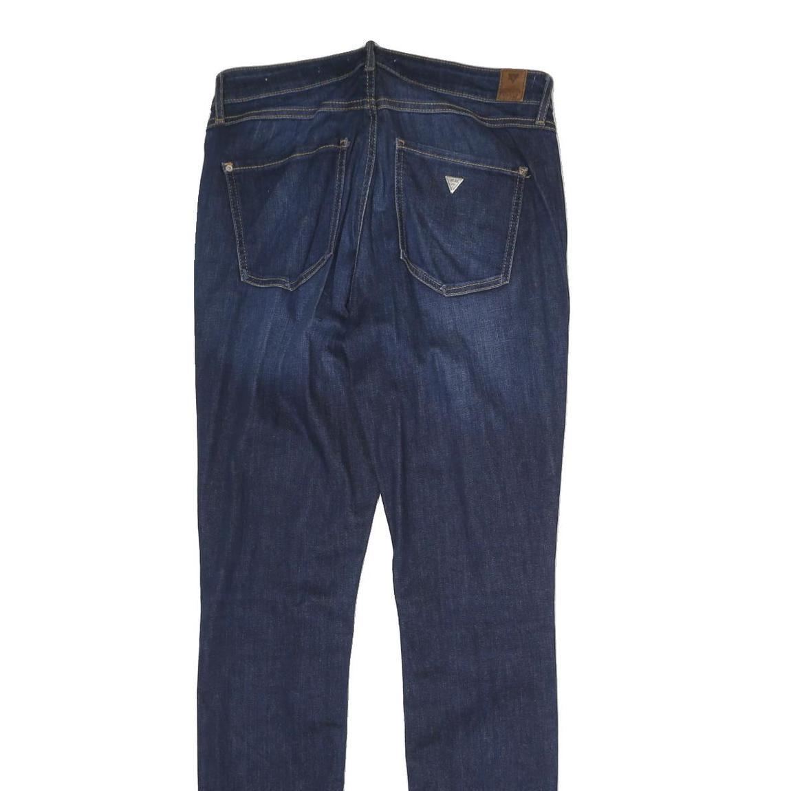 GUESS Womens Slim Fit Skinny Blue Denim Jeans W30 L31 Zip Cotton Blend