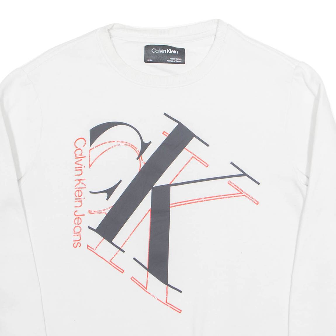 CALVIN KLEIN Mens Sweatshirt White S