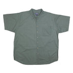 CHEROKEE Mens Green Cotton Shirt 2XL Button-Down Casual Pocket