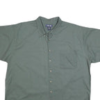 CHEROKEE Mens Green Cotton Shirt 2XL Button-Down Casual Pocket