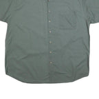 CHEROKEE Mens Green Cotton Shirt 2XL Button-Down Casual Pocket
