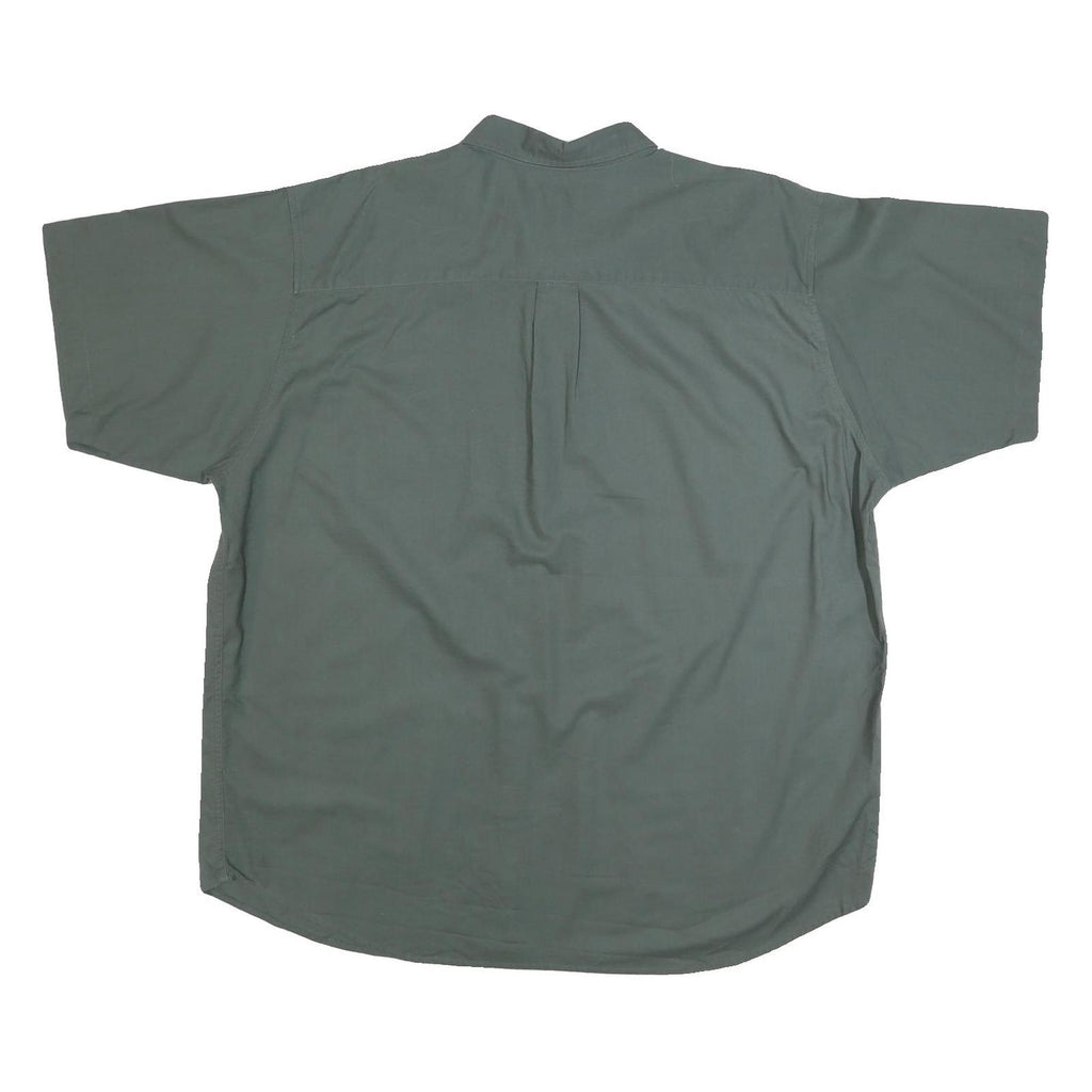 CHEROKEE Mens Green Cotton Shirt 2XL Button-Down Casual Pocket