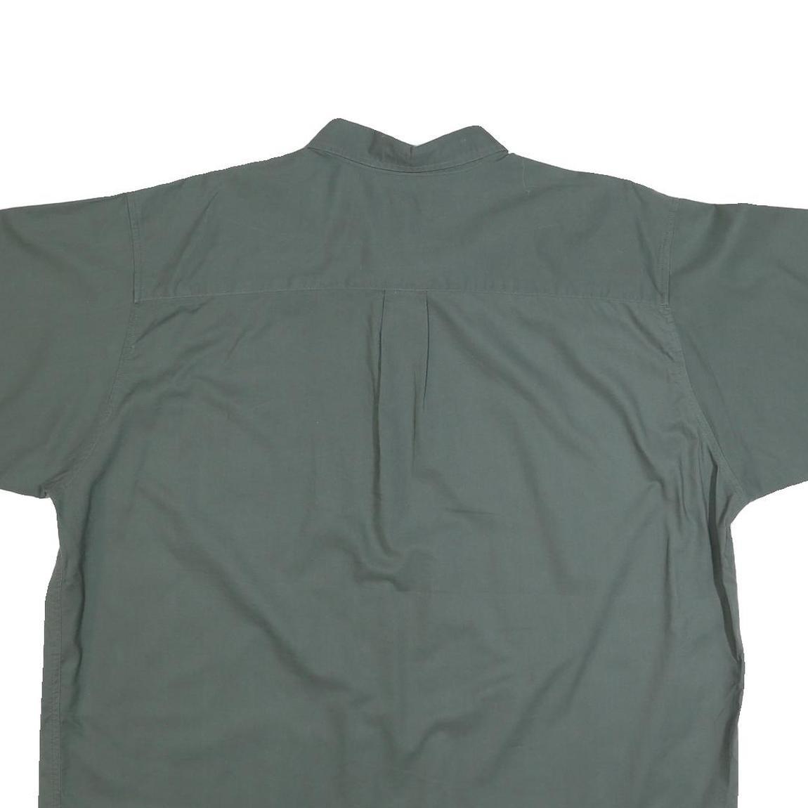 CHEROKEE Mens Green Cotton Shirt 2XL Button-Down Casual Pocket