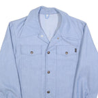 SALIK Mens Blue Button Cotton Blend Jacket S Classic Workwear