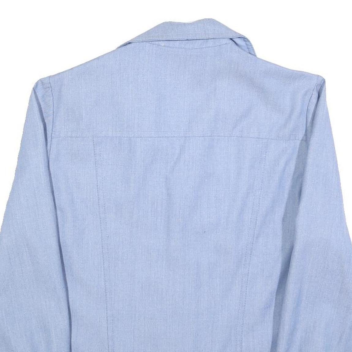 SALIK Mens Blue Button Cotton Blend Jacket S Classic Workwear