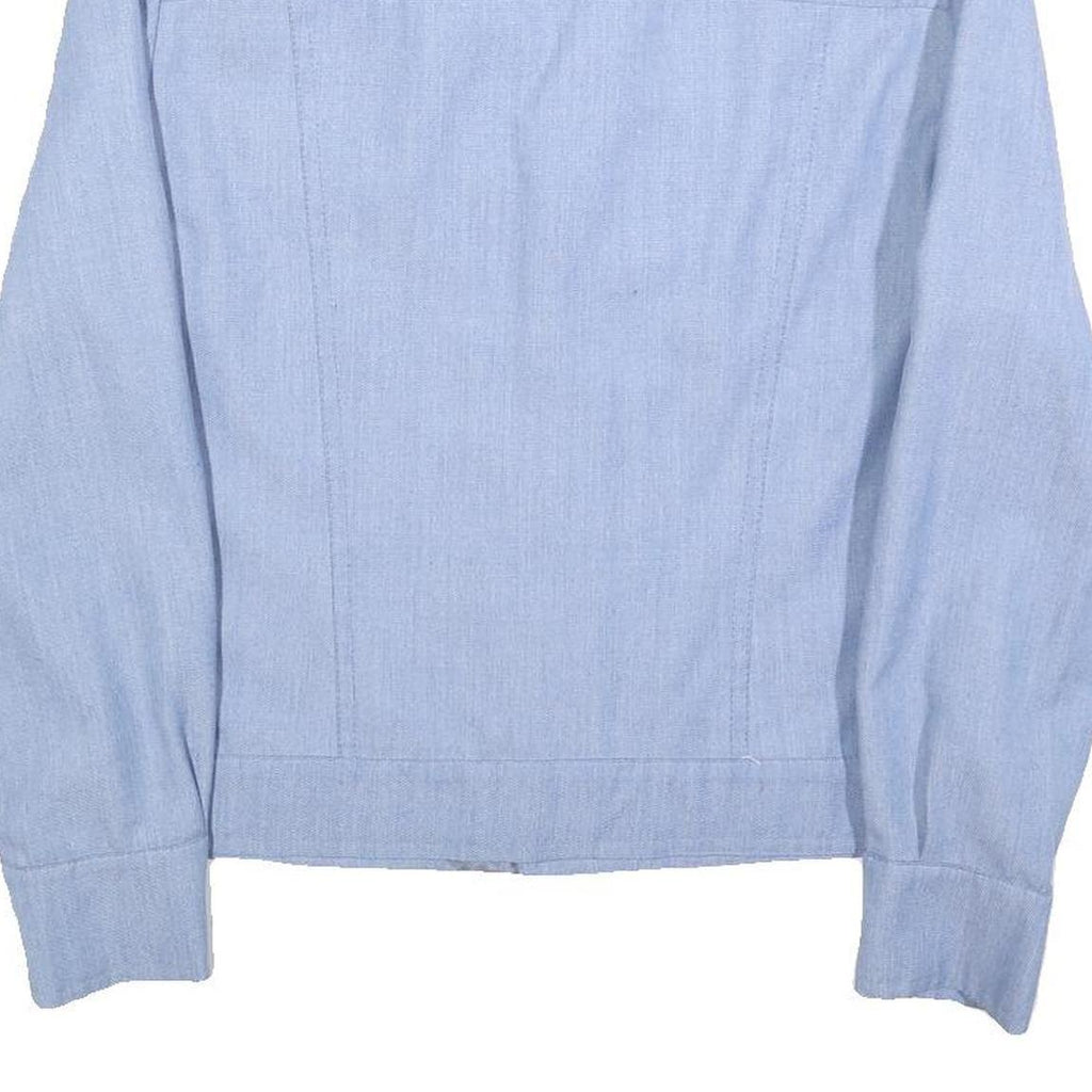 SALIK Mens Blue Button Cotton Blend Jacket S Classic Workwear