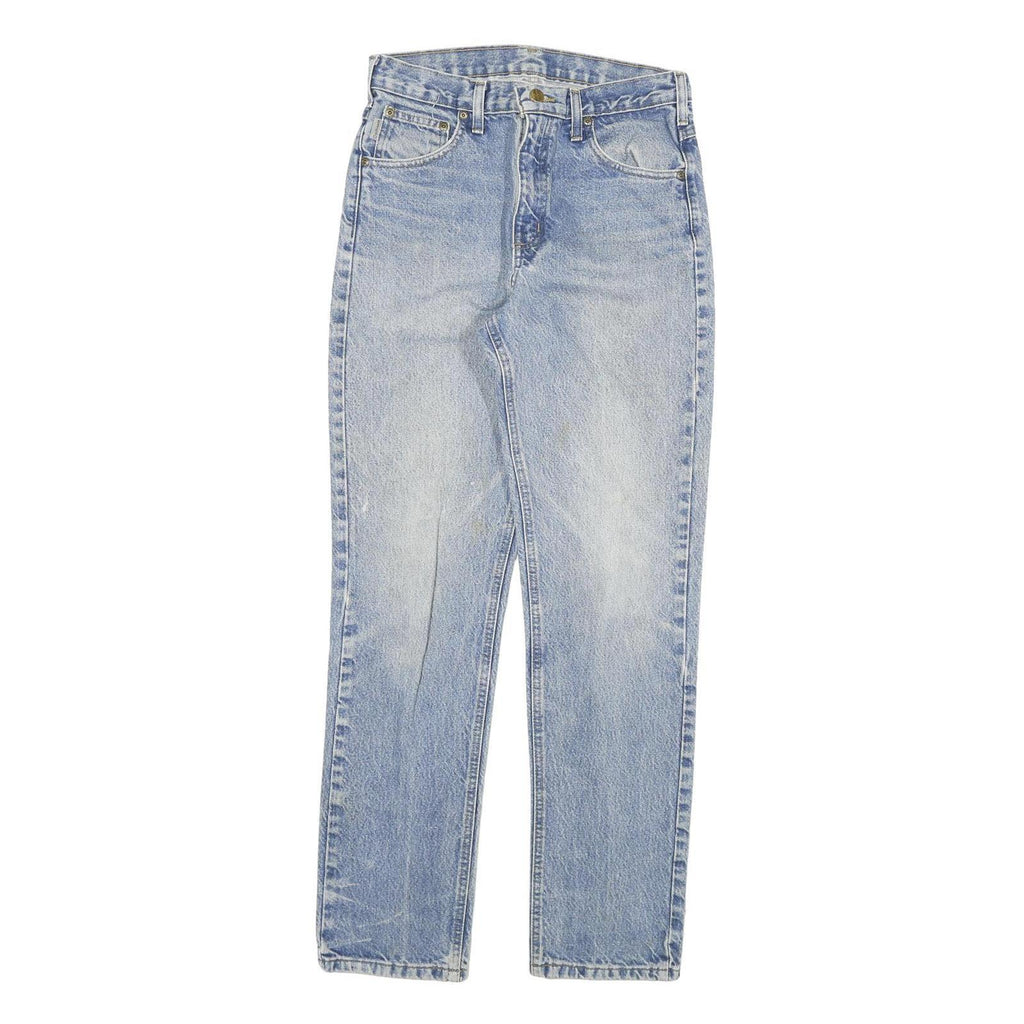 CARHARTT Mens Slim Light Blue Denim Jeans W30 L32 Casual Cotton Blend Zip