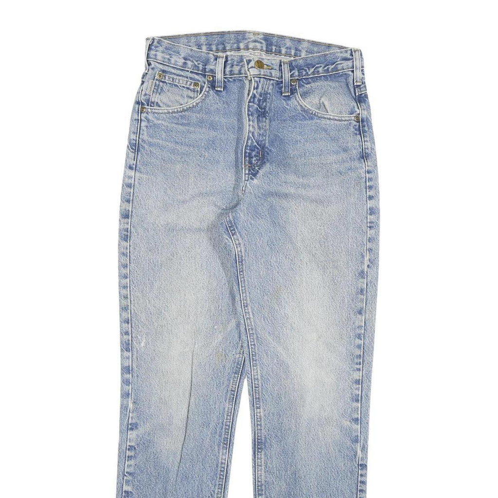 CARHARTT Mens Slim Light Blue Denim Jeans W30 L32 Casual Cotton Blend Zip