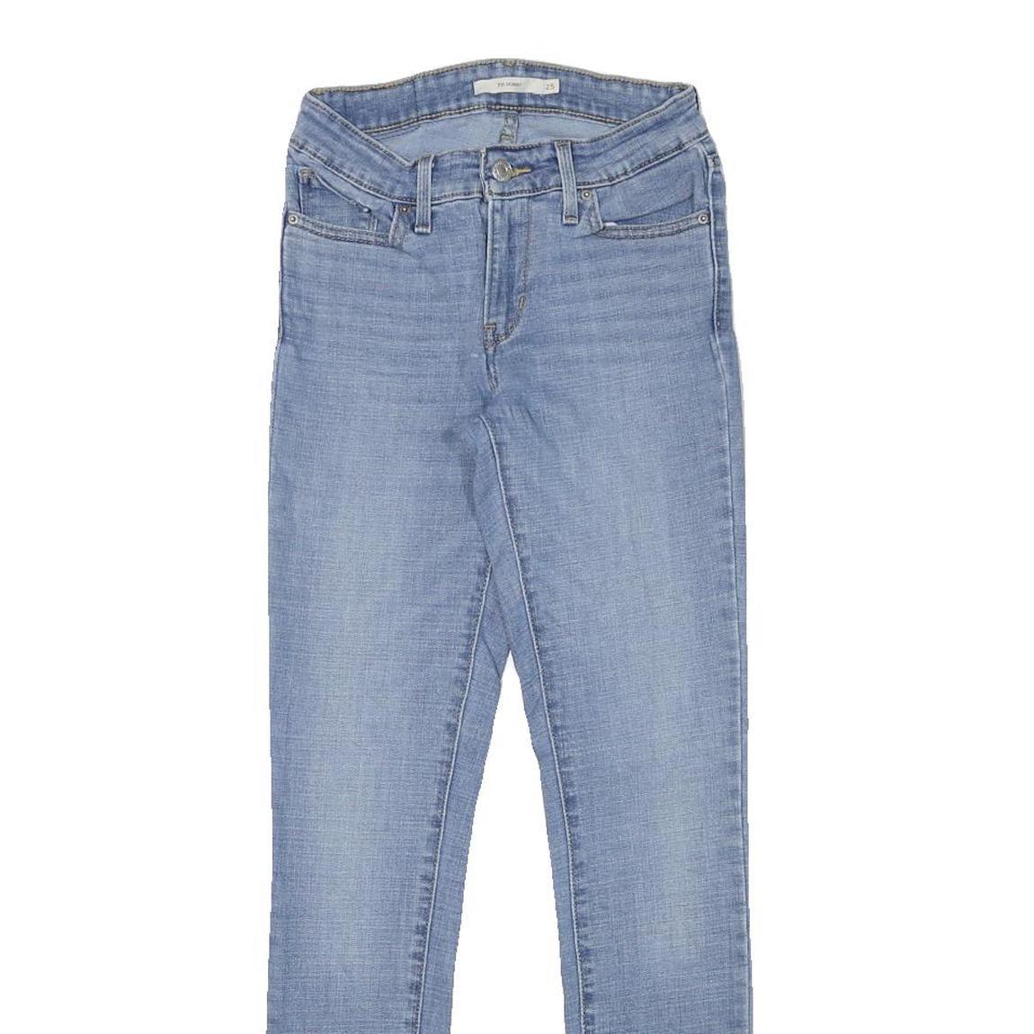 LEVI'S Womens Slim Blue Jeans Denim Light W23 L28 Stretch Zip Skinny Fit