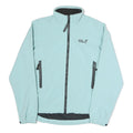 JACK WOLFSKIN Womens Blue Jacket UK 12 Polyester Blend Zip Outdoor Lightweight