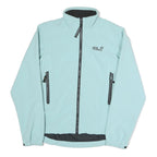 JACK WOLFSKIN Womens Blue Jacket UK 12 Polyester Blend Zip Outdoor Lightweight