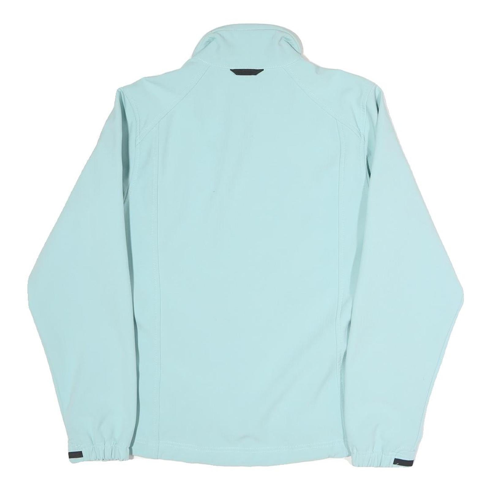 JACK WOLFSKIN Womens Blue Jacket UK 12 Polyester Blend Zip Outdoor Lightweight