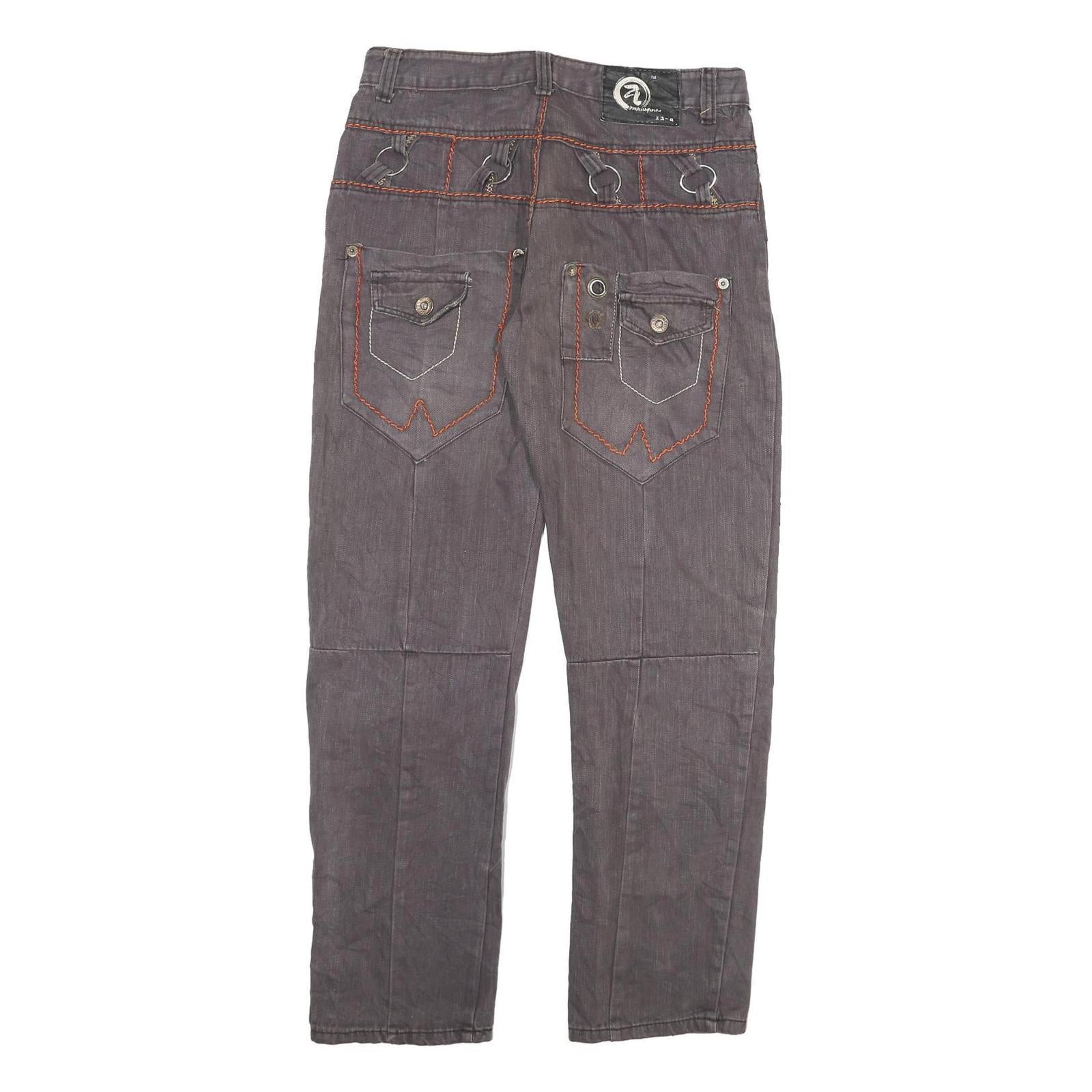 Mens Regular Fit Cotton Blend Blue Jeans W30 L31 Zip Pockets Casual Everyday