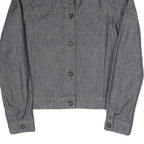 MUSTANG JEANS Womens Grey Cotton Blend Button Jacket S Denim Style Plain