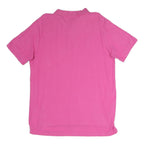 CHAPS Mens Pink Short Sleeve Plain Polo Shirt L Embroidered Logo Casual Summer