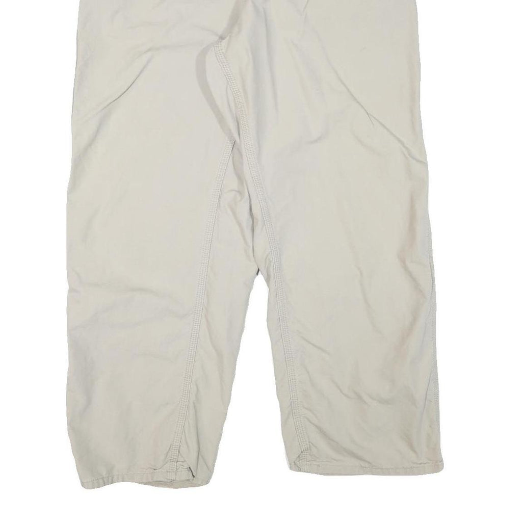 CARHARTT Mens Cotton Blend Beige Relaxed Straight Trousers W34 L27 Workwear Zip