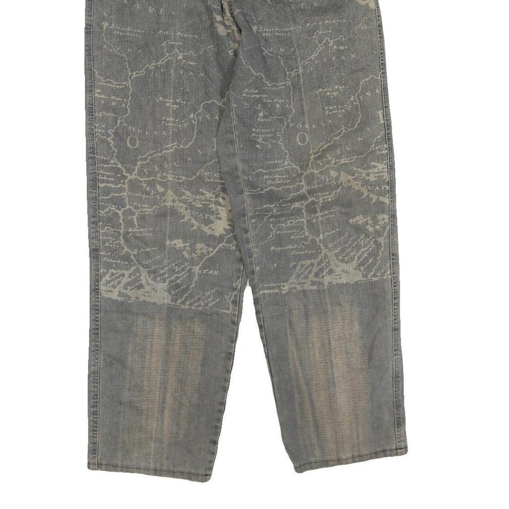 Womens Regular Fit Grey Cotton Blend Denim Jeans W30 L32 Zip Pockets