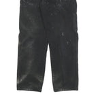 DICKIES Mens Black Regular Fit Straight Cotton Blend Trousers W28 L28 Workwear