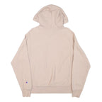 CHAMPION Mens Beige Pullover Hoodie S S Logo Cotton Blend Casual Sweatshirt