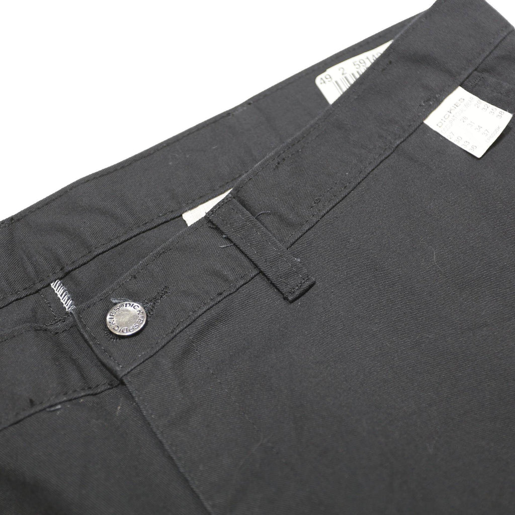 DICKIES Mens Cotton Blend Black Relaxed Straight Trousers W38 L30 Workwear Zip