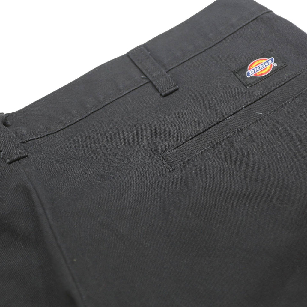 DICKIES Mens Cotton Blend Black Relaxed Straight Trousers W38 L30 Workwear Zip