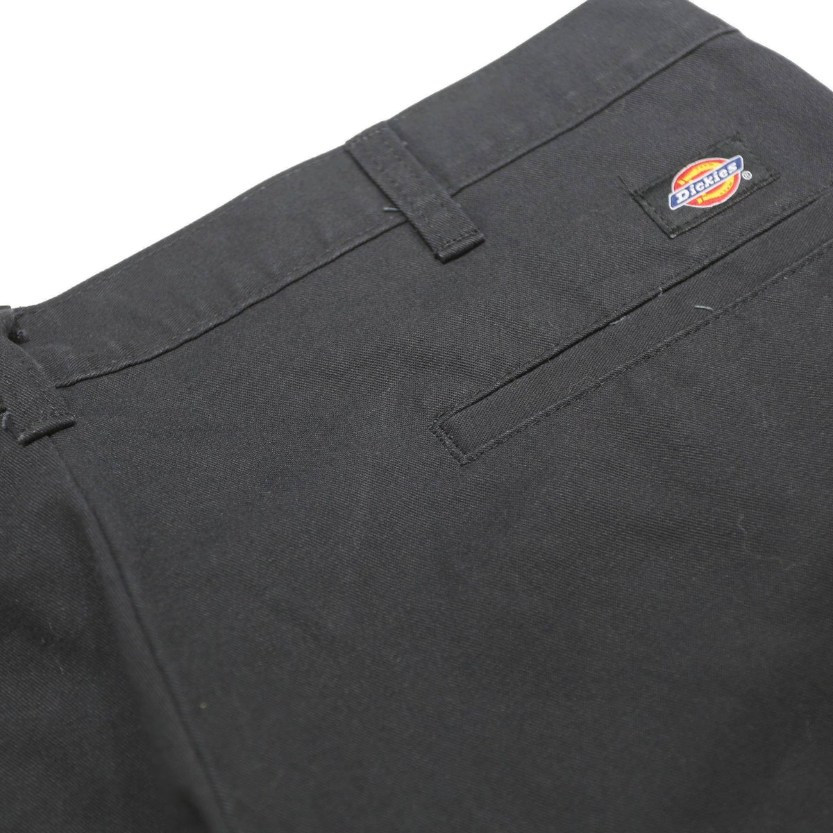 DICKIES Mens Cotton Blend Black Relaxed Straight Trousers W38 L30 Workwear Zip