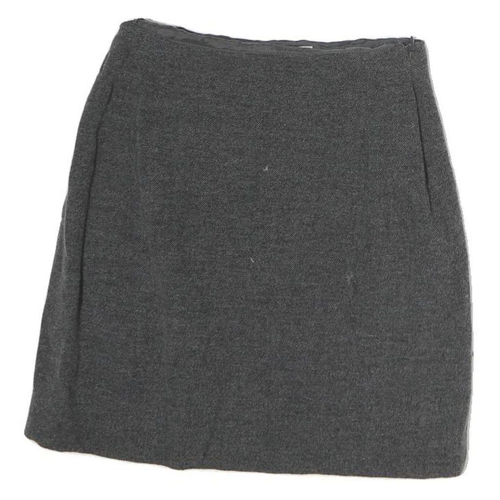 MAX MARA Womens Grey Pencil Knee Length Cotton Skirt UK 8 Classic Elegant