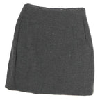 MAX MARA Womens Grey Pencil Knee Length Cotton Skirt UK 8 Classic Elegant