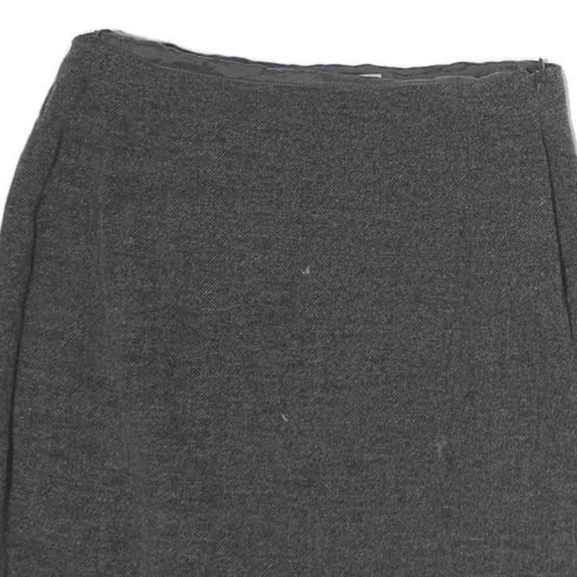 MAX MARA Womens Grey Pencil Knee Length Cotton Skirt UK 8 Classic Elegant