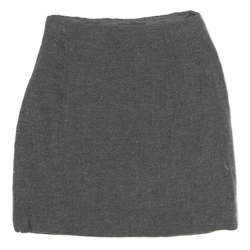 MAX MARA Womens Grey Pencil Knee Length Cotton Skirt UK 8 Classic Elegant