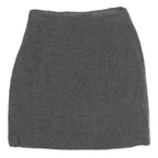 MAX MARA Womens Grey Pencil Knee Length Cotton Skirt UK 8 Classic Elegant
