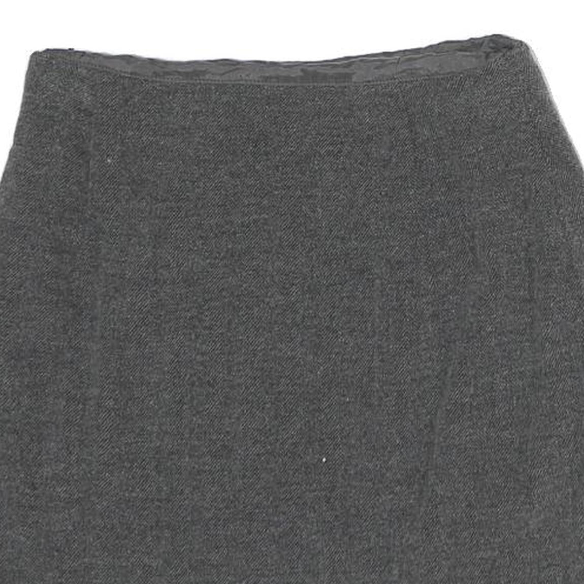 MAX MARA Womens Grey Pencil Knee Length Cotton Skirt UK 8 Classic Elegant