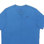 NIKE Mens Blue Graphic T-Shirt M Short Sleeve Crew Neck Casual Cotton Blend