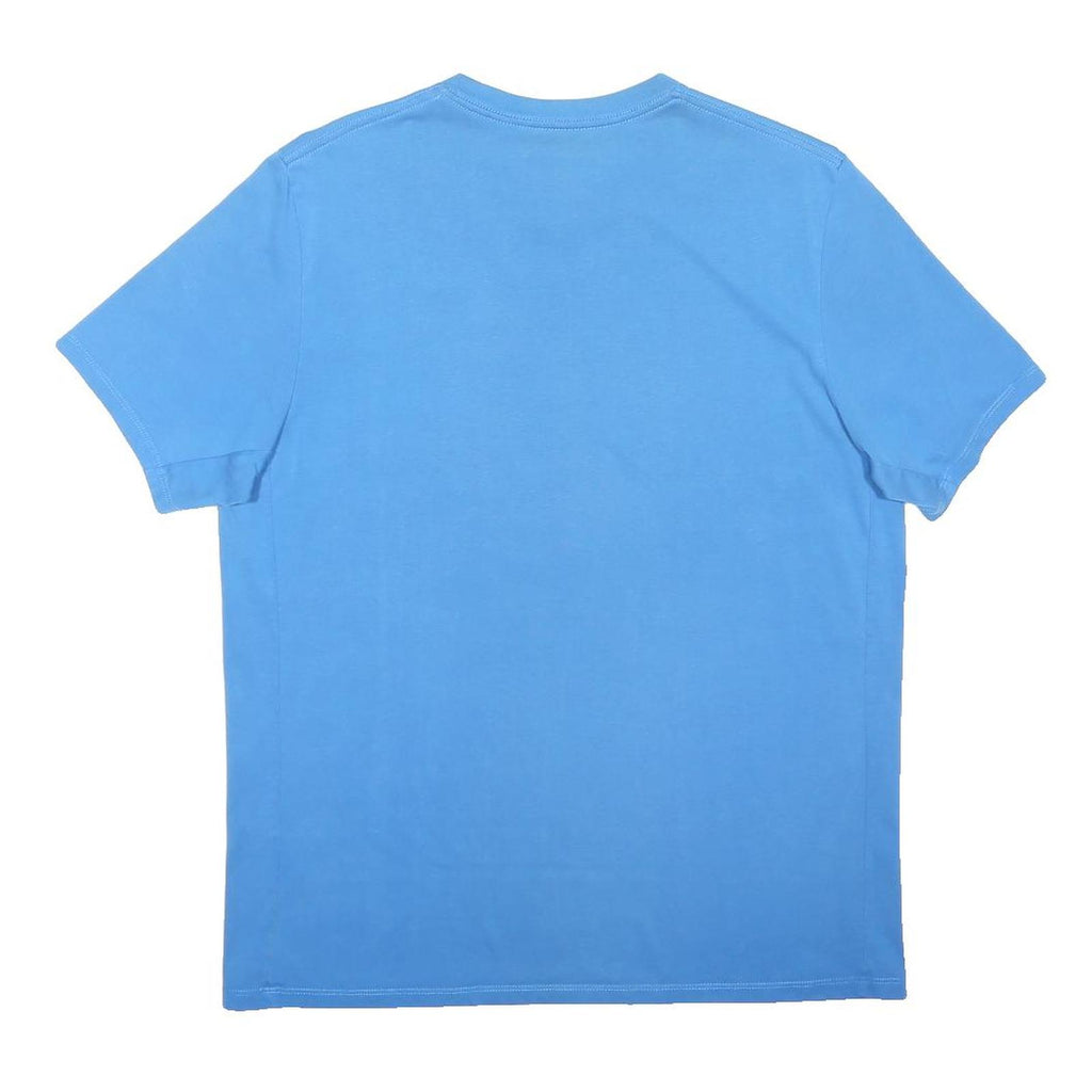 NIKE Mens Blue Graphic T-Shirt M Short Sleeve Crew Neck Casual Cotton Blend