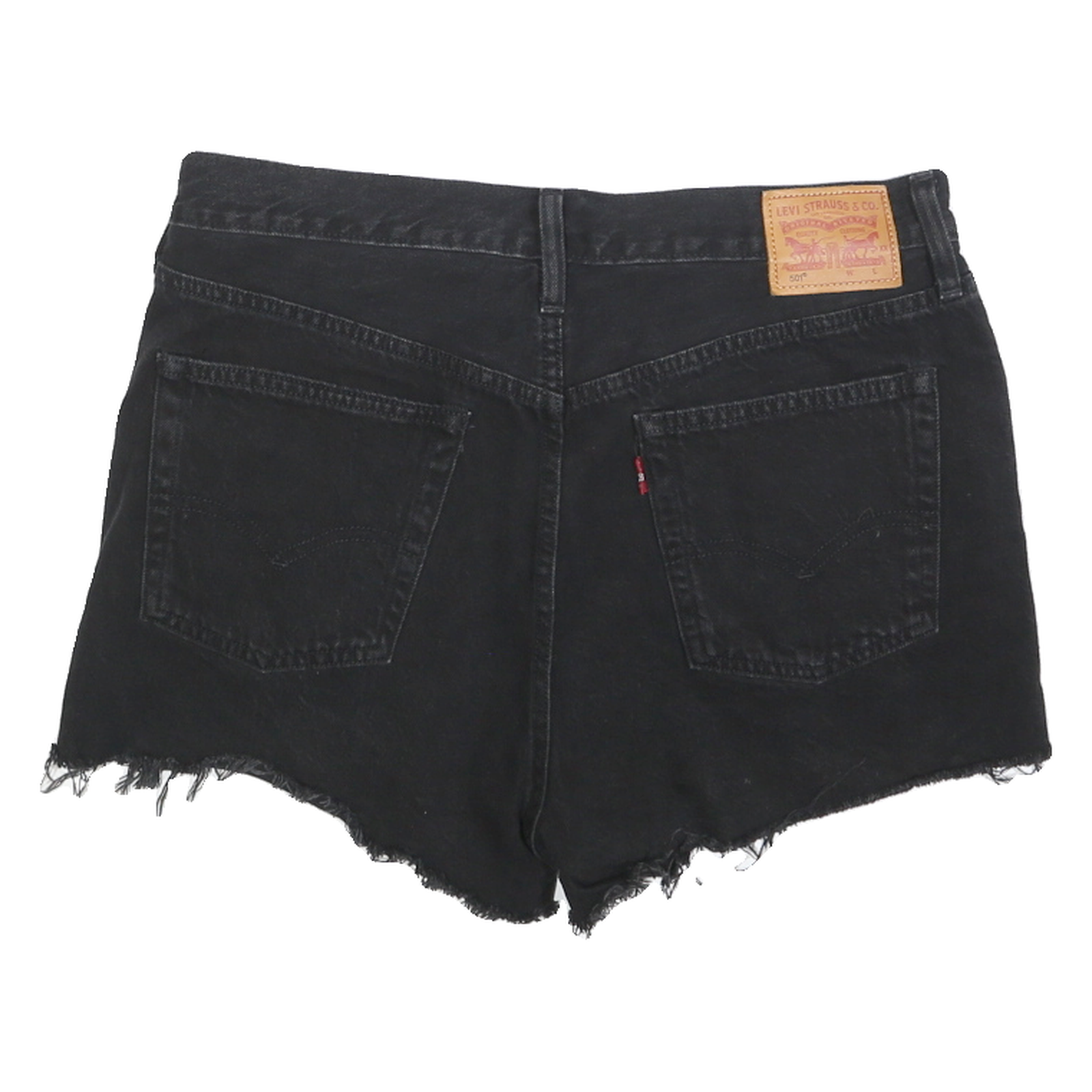 LEVI'S Womens Shorts Black Denim Cut-Off M W30 Button Fly Casual Style
