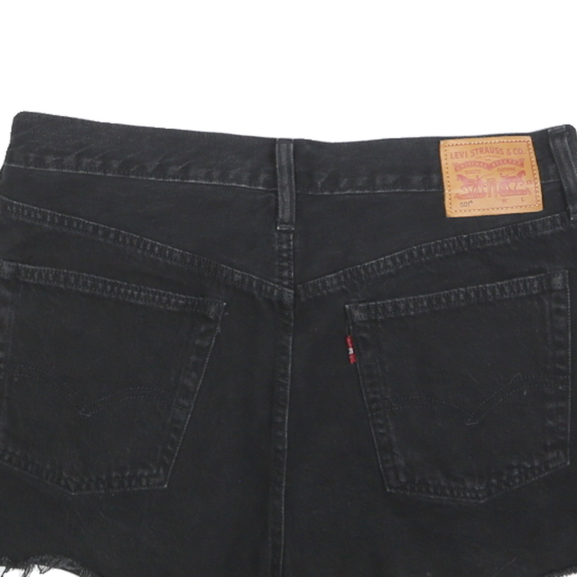 LEVI'S Womens Shorts Black Denim Cut-Off M W30 Button Fly Casual Style