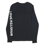 TRUE RELIGION Mens Black World Tour Long Sleeve Crew Neck T-Shirt S