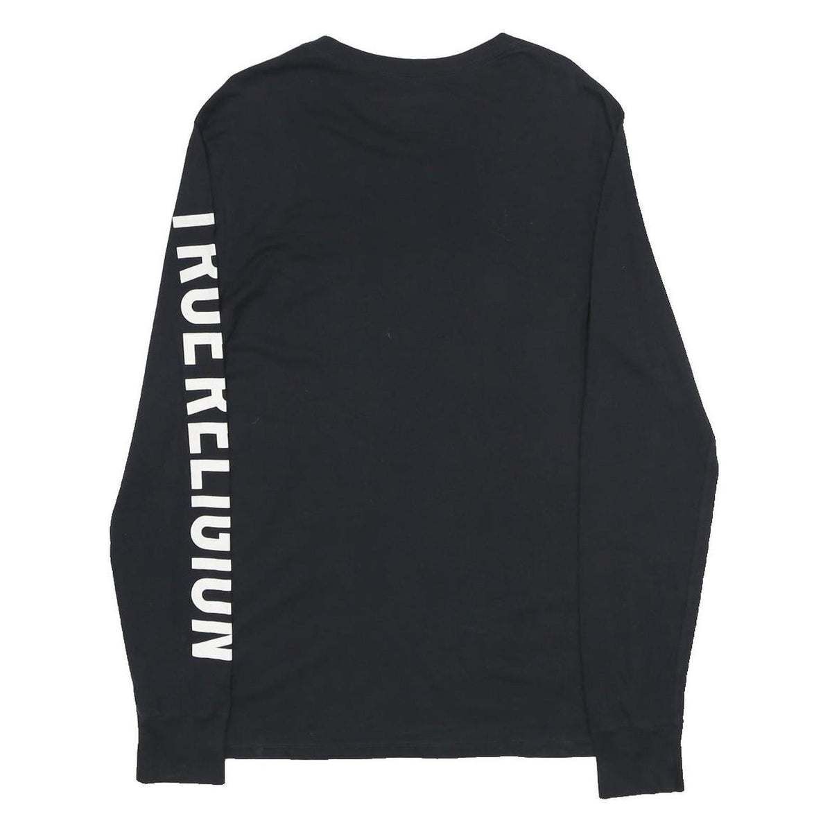 TRUE RELIGION Mens Black World Tour Long Sleeve Crew Neck T-Shirt S