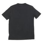 ADIDAS Womens Black Cotton Blend Graphic T-Shirt UK 14 Short Sleeve Crew Neck