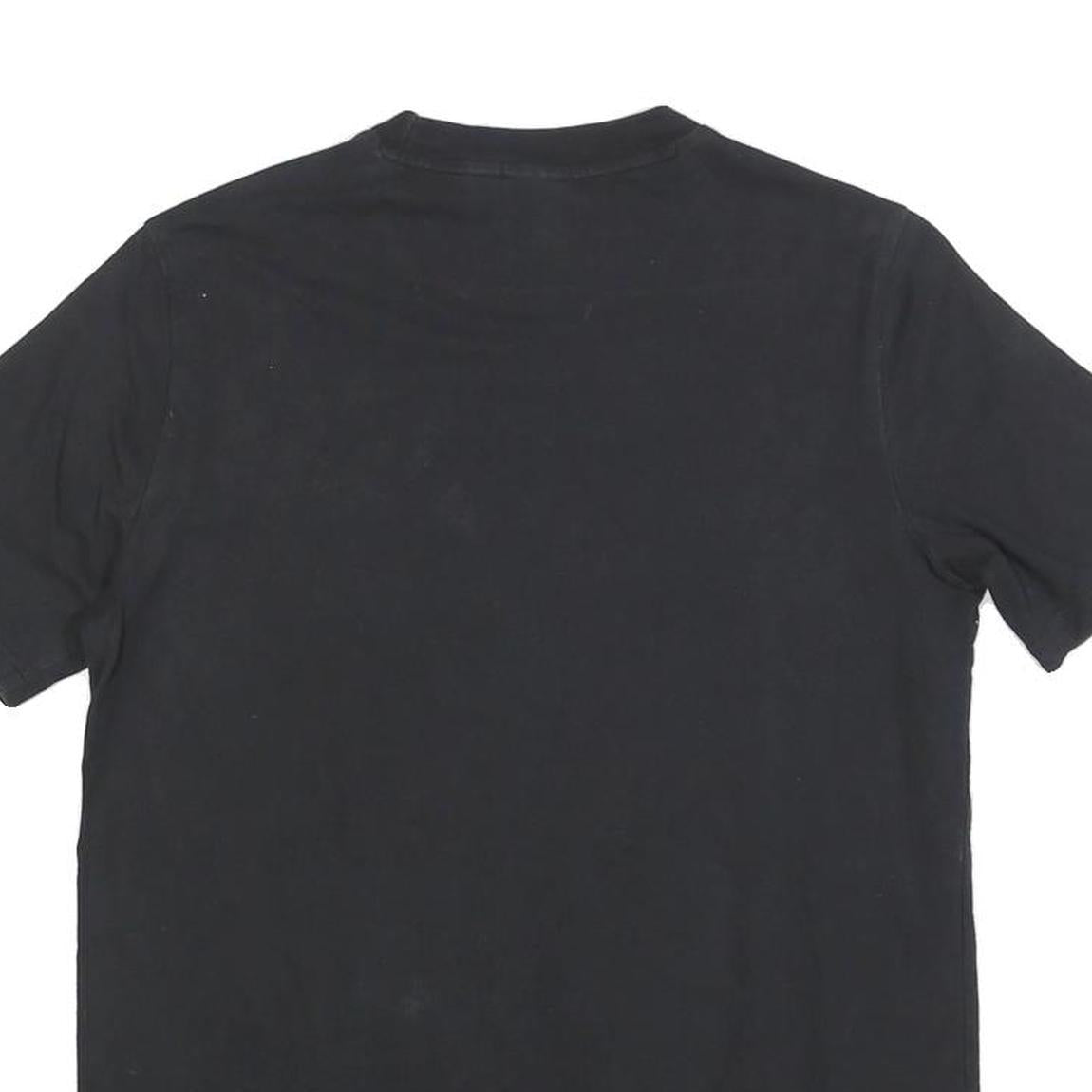 ADIDAS Womens Black Cotton Blend Graphic T-Shirt UK 14 Short Sleeve Crew Neck