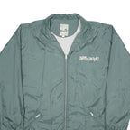 GO WEST Mens Green Nylon South Pacific Jacket XL Windbreaker Zip Pockets