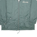 GO WEST Mens Green Nylon South Pacific Jacket XL Windbreaker Zip Pockets
